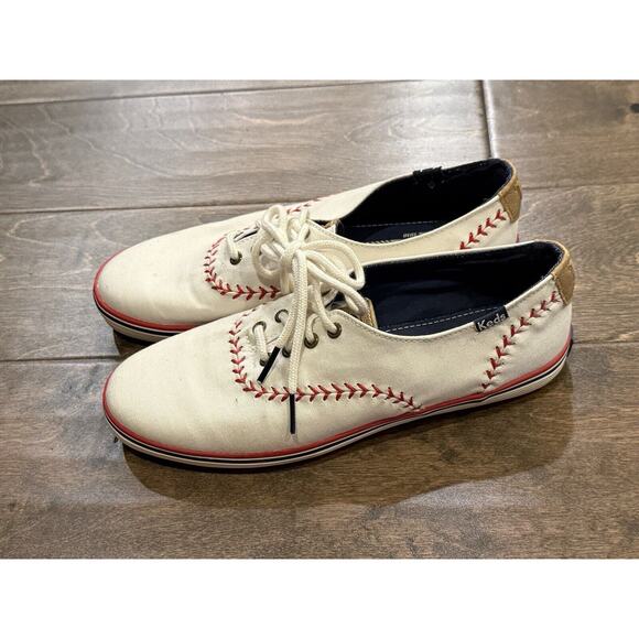 Keds Womens White Round Toe Lace Up Low Top Baseball Shoes Size 6 WF-52476M - Picture 3 of 10